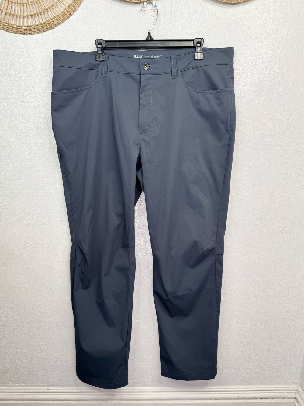Helly Hansen Men's Performance Chino Pants Blue Gray Stretch Straight W38 L30